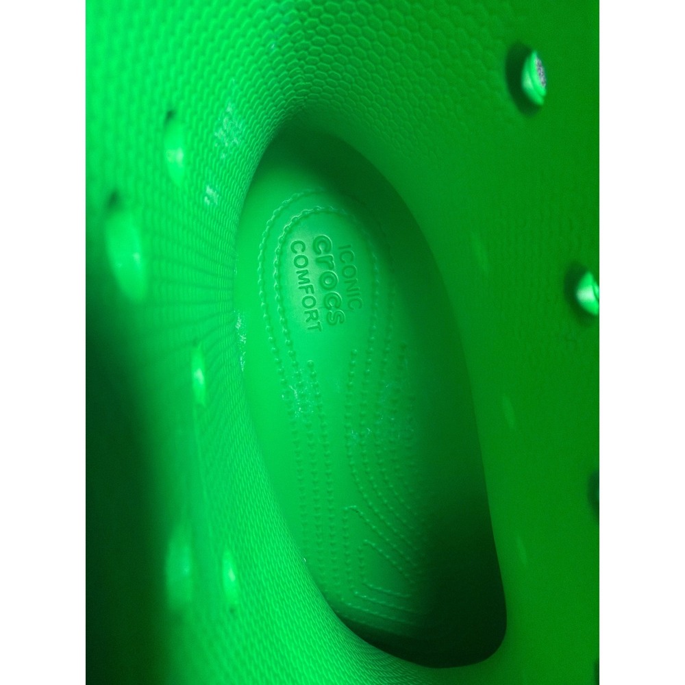 Crocs Classic Crush Rain Boot Grass Green Platform Unisex Mens 8 Womens 10 - Picture 7 of 7